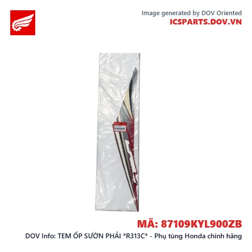TEM ỐP SƯỜN PHẢI *R313C* - Phụ tùng Honda chính hãng