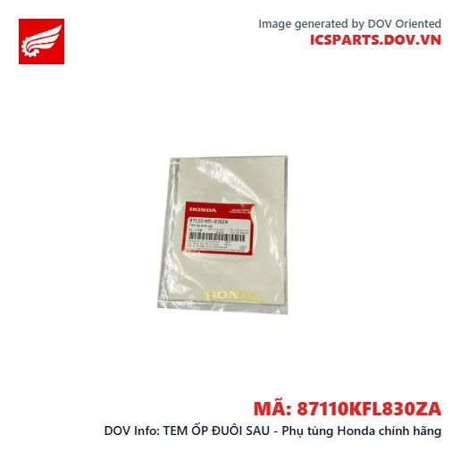 TEM ỐP ĐUÔI SAU - Phụ tùng Honda chính hãng