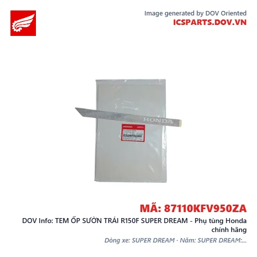 TEM ỐP SƯỜN TRÁI R150F SUPER DREAM - Phụ tùng Honda chính hãng