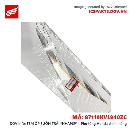 TEM ỐP SƯỜN TRÁI *NHA96P* - Phụ tùng Honda chính hãng