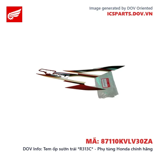 Tem ốp sườn trái *R313C* - Phụ tùng Honda chính hãng
