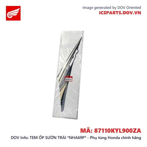TEM ỐP SƯỜN TRÁI *NHA69P* - Phụ tùng Honda chính hãng