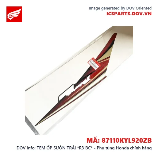 TEM ỐP SƯỜN TRÁI *R313C* - Phụ tùng Honda chính hãng