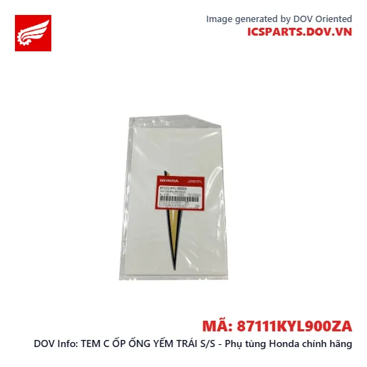 TEM C ỐP ỐNG YẾM TRÁI S/S - Phụ tùng Honda chính hãng