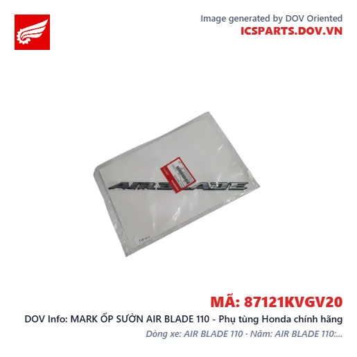MARK ỐP SƯỜN AIR BLADE 110 - Phụ tùng Honda chính hãng