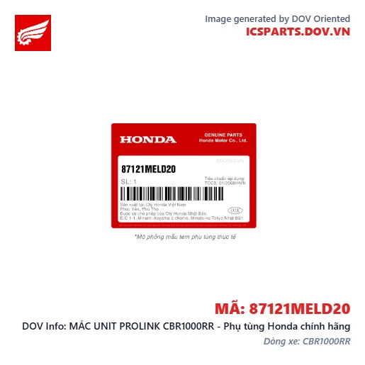 MÁC UNIT PROLINK CBR1000RR - Phụ tùng Honda chính hãng
