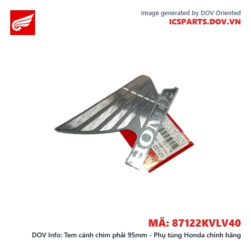 Tem cánh chim phải 95mm - Phụ tùng Honda chính hãng