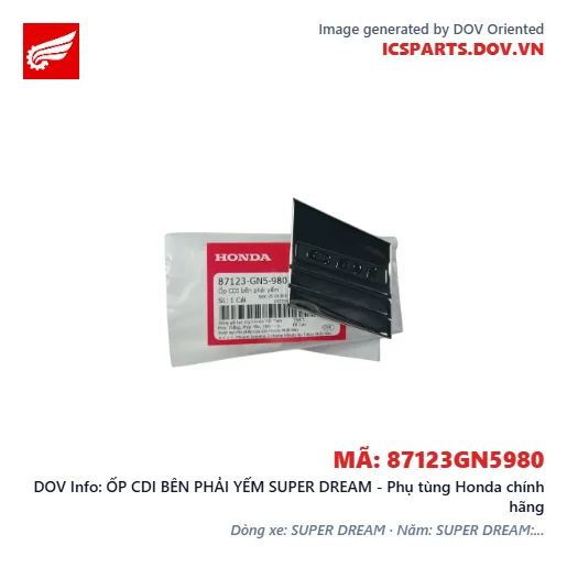 ỐP CDI BÊN PHẢI YẾM SUPER DREAM - Phụ tùng Honda chính hãng