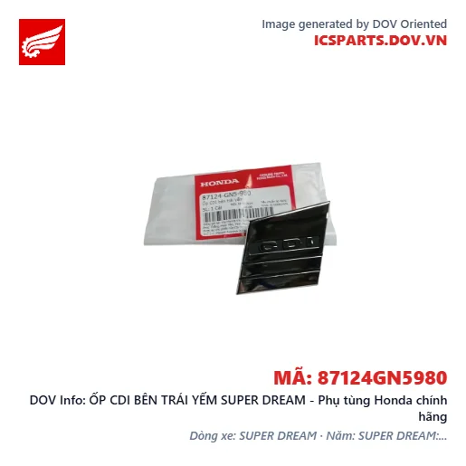 ỐP CDI BÊN TRÁI YẾM SUPER DREAM - Phụ tùng Honda chính hãng