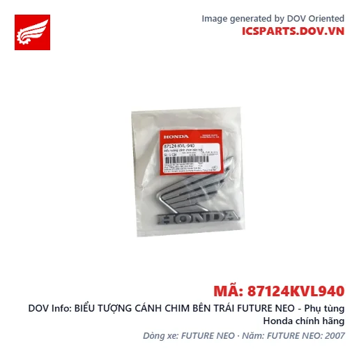 BIỂU TƯỢNG CÁNH CHIM BÊN TRÁI FUTURE NEO - Phụ tùng Honda chính hãng