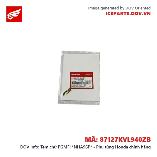 Tem chữ PGMFI *NHA96P* - Phụ tùng Honda chính hãng
