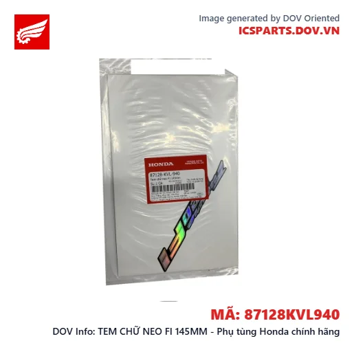 TEM CHỮ NEO FI 145MM - Phụ tùng Honda chính hãng
