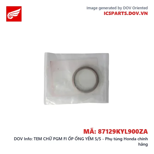 TEM CHỮ PGM FI ỐP ỐNG YẾM S/S - Phụ tùng Honda chính hãng