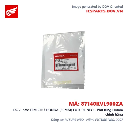 TEM CHỮ HONDA (50MM) FUTURE NEO - Phụ tùng Honda chính hãng