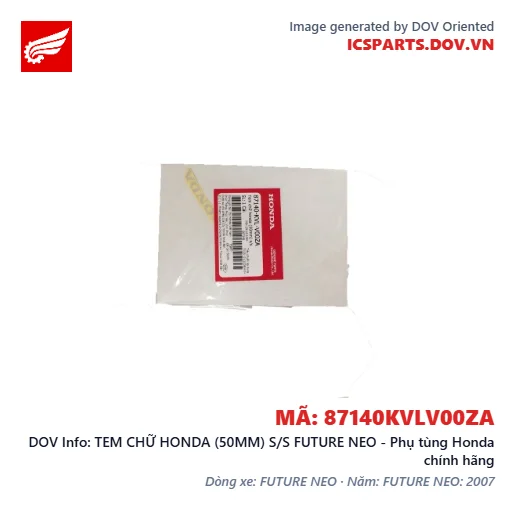 TEM CHỮ HONDA (50MM) S/S FUTURE NEO - Phụ tùng Honda chính hãng