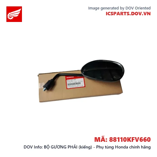 BỘ GƯƠNG PHẢI (kiếng) - Phụ tùng Honda chính hãng