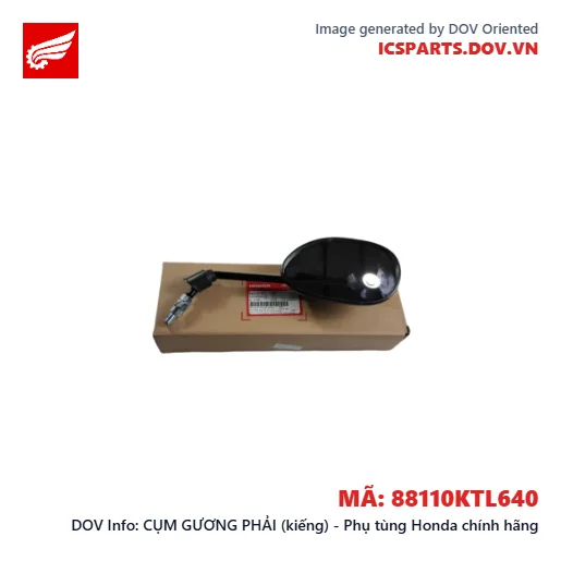 CỤM GƯƠNG PHẢI (kiếng) - Phụ tùng Honda chính hãng