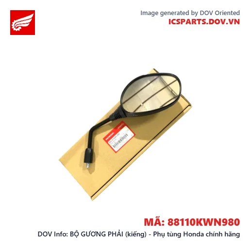 BỘ GƯƠNG PHẢI (kiếng) - Phụ tùng Honda chính hãng