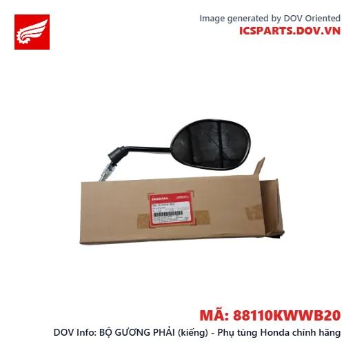 BỘ GƯƠNG PHẢI (kiếng) - Phụ tùng Honda chính hãng