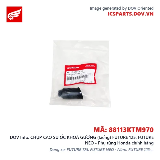 CHỤP CAO SU ỐC KHOÁ GƯƠNG (kiếng) FUTURE 125, FUTURE NEO - Phụ tùng Honda chính hãng