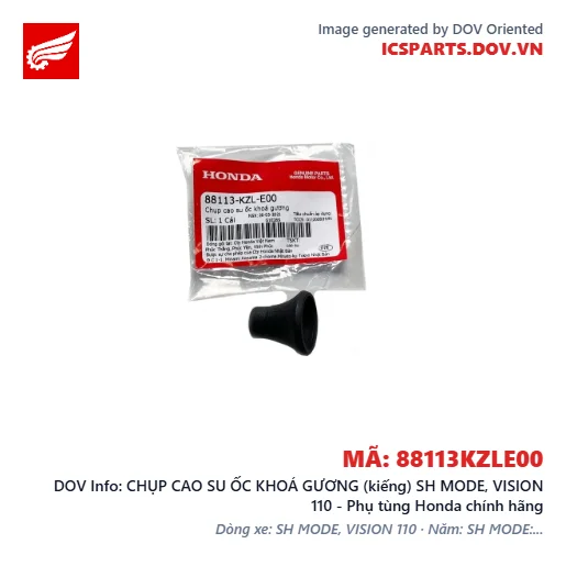 CHỤP CAO SU ỐC KHOÁ GƯƠNG (kiếng) SH MODE, VISION 110 - Phụ tùng Honda chính hãng