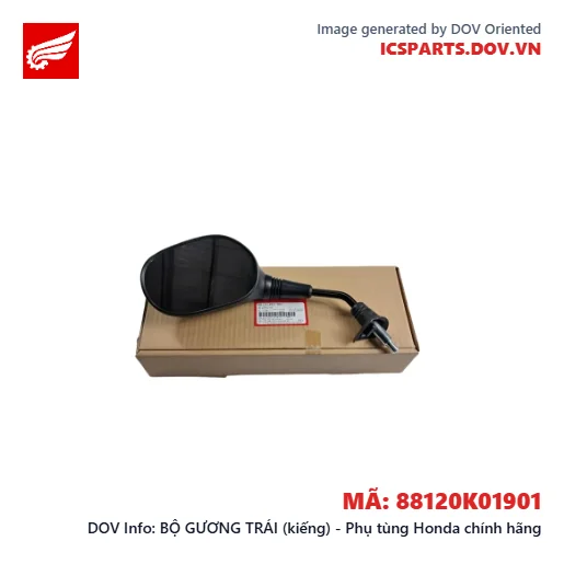 BỘ GƯƠNG TRÁI (kiếng) - Phụ tùng Honda chính hãng