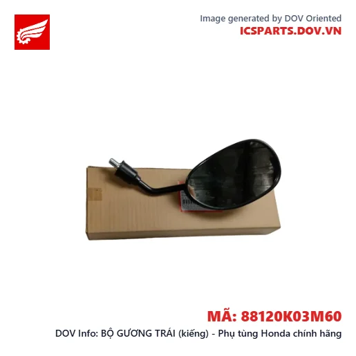 BỘ GƯƠNG TRÁI (kiếng) - Phụ tùng Honda chính hãng
