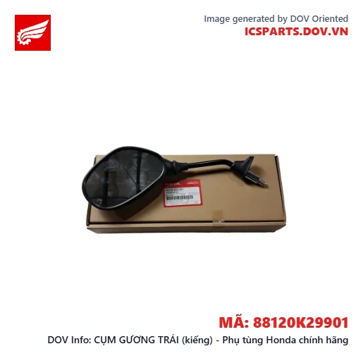 CỤM GƯƠNG TRÁI (kiếng) - Phụ tùng Honda chính hãng