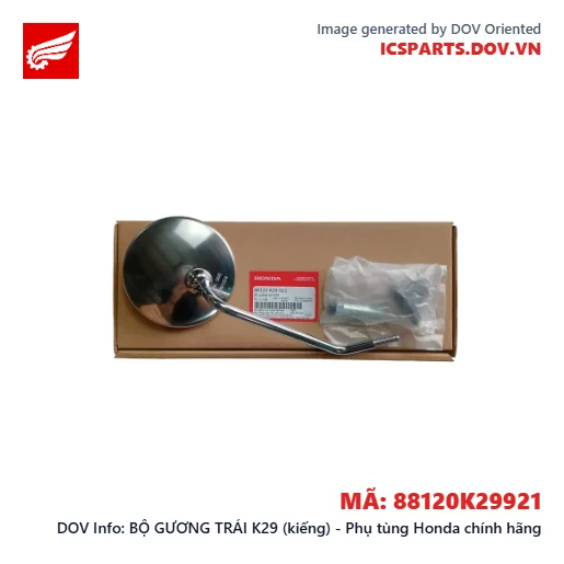 BỘ GƯƠNG TRÁI K29 (kiếng) - Phụ tùng Honda chính hãng