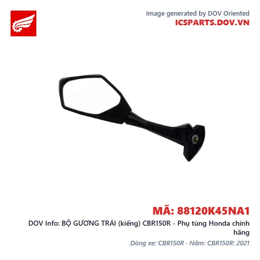 BỘ GƯƠNG TRÁI (kiếng) CBR150R - Phụ tùng Honda chính hãng