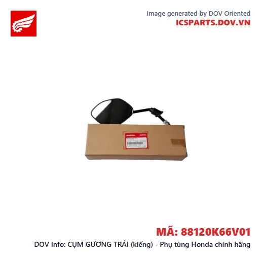 CỤM GƯƠNG TRÁI (kiếng) - Phụ tùng Honda chính hãng