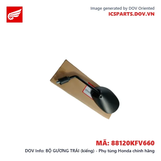 BỘ GƯƠNG TRÁI (kiếng) - Phụ tùng Honda chính hãng