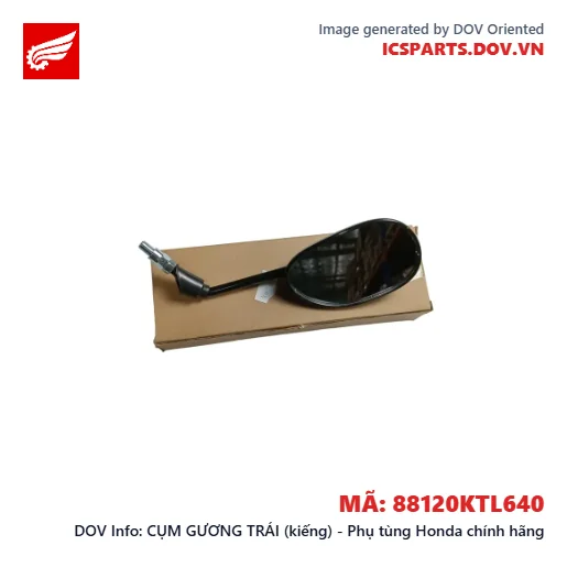 CỤM GƯƠNG TRÁI (kiếng) - Phụ tùng Honda chính hãng