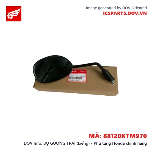 BỘ GƯƠNG TRÁI (kiếng) - Phụ tùng Honda chính hãng