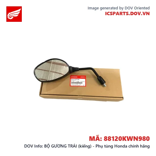 BỘ GƯƠNG TRÁI (kiếng) - Phụ tùng Honda chính hãng