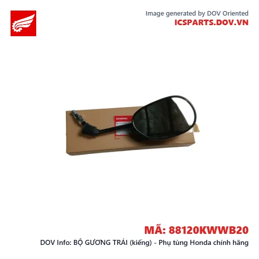 BỘ GƯƠNG TRÁI (kiếng) - Phụ tùng Honda chính hãng