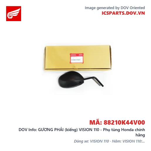 GƯƠNG PHẢI (kiếng) VISION 110 - Phụ tùng Honda chính hãng