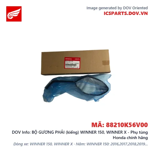BỘ GƯƠNG PHẢI (kiếng) WINNER 150, WINNER X - Phụ tùng Honda chính hãng