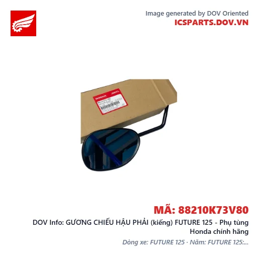 GƯƠNG CHIẾU HẬU PHẢI (kiếng) FUTURE 125 - Phụ tùng Honda chính hãng