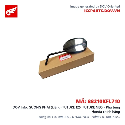 GƯƠNG PHẢI (kiếng) FUTURE 125, FUTURE NEO - Phụ tùng Honda chính hãng