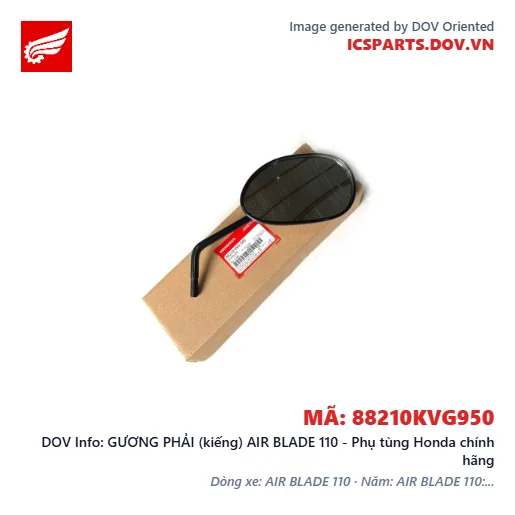 GƯƠNG PHẢI (kiếng) AIR BLADE 110 - Phụ tùng Honda chính hãng