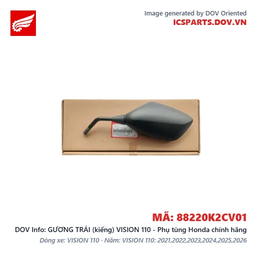 GƯƠNG TRÁI (kiếng) VISION 110 - Phụ tùng Honda chính hãng