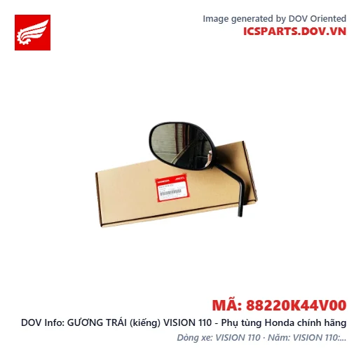 GƯƠNG TRÁI (kiếng) VISION 110 - Phụ tùng Honda chính hãng