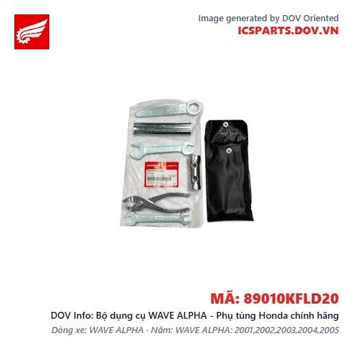 Bộ dụng cụ WAVE ALPHA - Phụ tùng Honda chính hãng