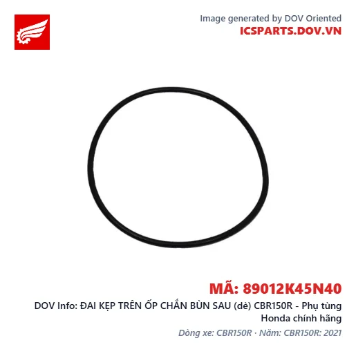 ĐAI KẸP TRÊN ỐP CHẮN BÙN SAU (dè) CBR150R - Phụ tùng Honda chính hãng