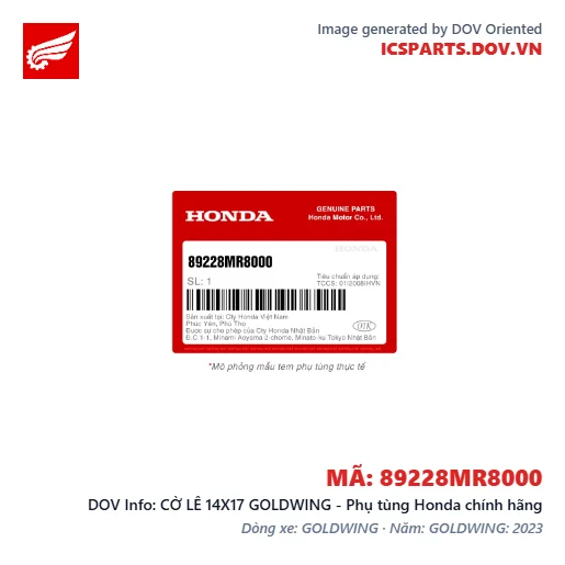 CỜ LÊ 14X17 GOLDWING - Phụ tùng Honda chính hãng