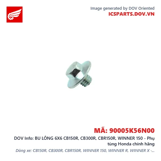 BU LÔNG 6X6 CB150R, CB300R, CBR150R, WINNER 150 - Phụ tùng Honda chính hãng