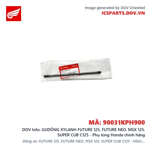 GUDÔNG XYLANH FUTURE 125, FUTURE NEO, MSX 125, SUPER CUB C125 - Phụ tùng Honda chính hãng