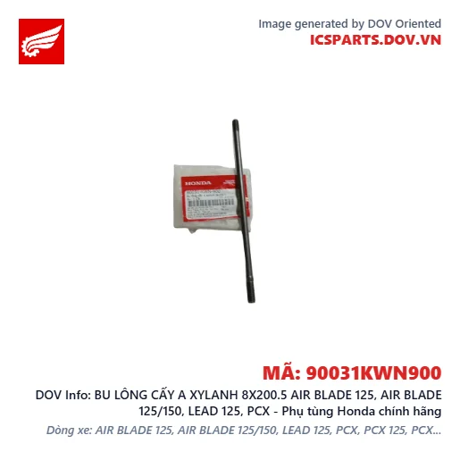 BU LÔNG CẤY A XYLANH 8X200.5 AIR BLADE 125, AIR BLADE 125/150, LEAD 125, PCX - Phụ tùng Honda chính hãng