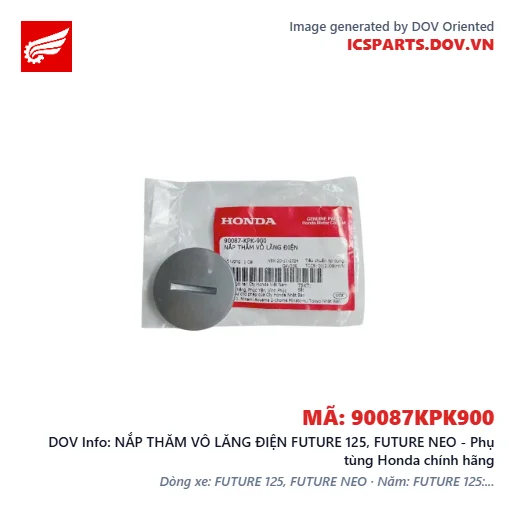 NẮP THĂM VÔ LĂNG ĐIỆN FUTURE 125, FUTURE NEO - Phụ tùng Honda chính hãng